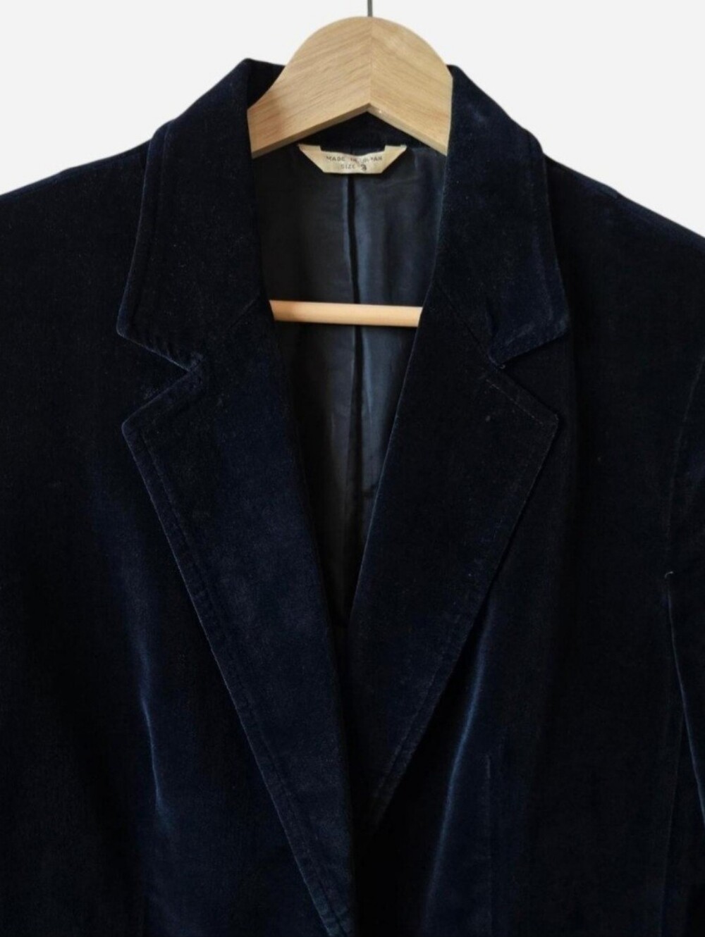 Vintage Navy Velvet Blazer Dark Academia Dream S/M